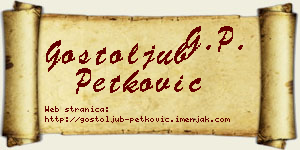 Gostoljub Petković vizit kartica